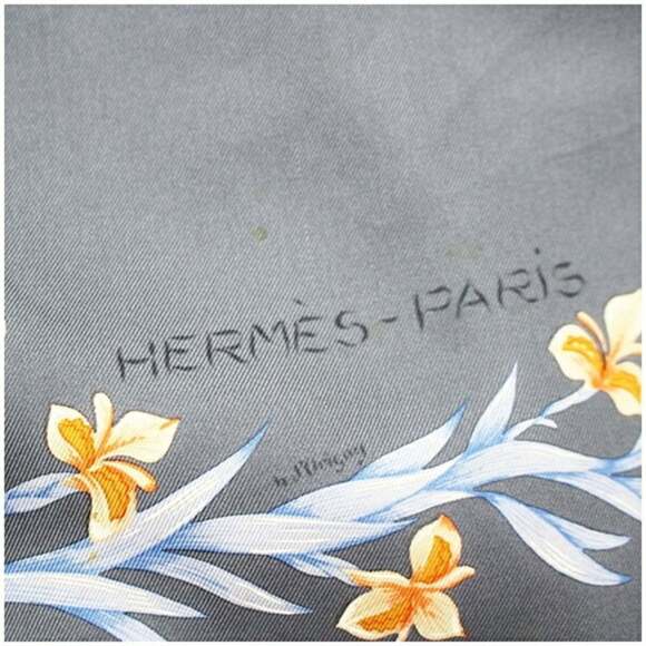 HERMES Authentic Blue Silk Scarf - Picture 8 of 11